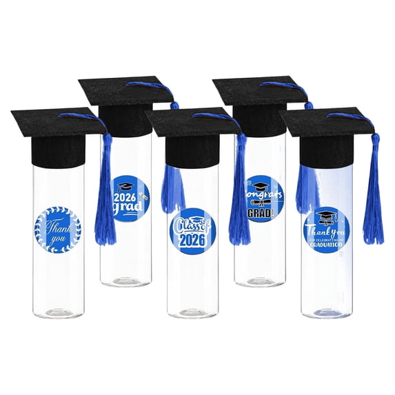 5 Pack 2026 Graduation Candy Containers with Cap Lids & Tassels, Graduation Party Favor Boxes for Treats, Keepsakes & Celebration Supplies