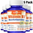 (5 Pack) 250mg Vitamin B1 Thiamine - Vitamin B-1 Complex Supplement ...