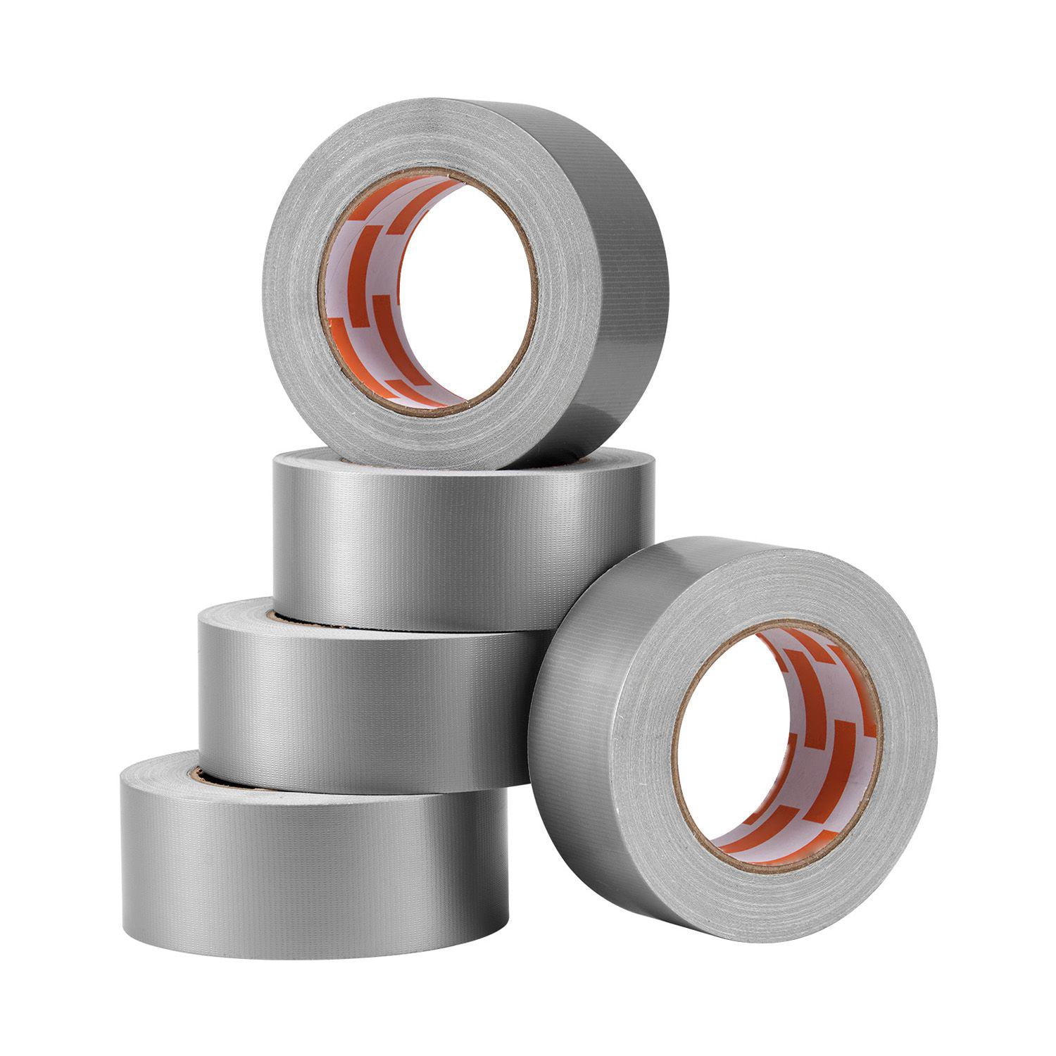 5 Pack 2in x 30 Yards Heavy Duty Duct Tape Strong Adhesive Waterproof No Residue Tear by Hand for Indoor Outdoor Industrial All Weather Repair Silver
