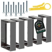 3/4" Single Gang Receptacle Outlet Box Extender with Screws - Black or Gray - Pack of 5