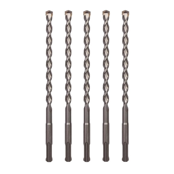 5-Pack 3/8 Inch x 8 Inch SDS Plus Rotary Hammer Drill Bits, Carbide Tipped for Brick, Stone and Concrete (3/8 x 6" x 8")