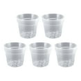 thumbnail image 1 of 5 Pack 3.94 Inch Clear Nursery Pots with Saucers and Drain Holes Plastic Plant Pots for Indoor Outdoor Gardening Succulents Herbs Seed Starting and Transplanting, 1 of 8