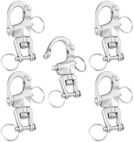316 Edelstahl Snap Shackle Mit Swivel – Für Segelboot, Spinnaker & Fallen – Heavy Duty, 2,8–5 Zoll