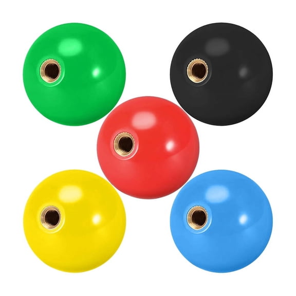 5-Pack 35MM Joystick Ball Tops M6 Easy-Install Arcade Game PC Game Joysticks Replacement Parts 5 Color,5 x Joystick Ball Tops(red+yellow+blue+green+black),Multicolor