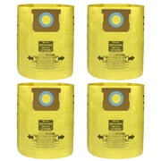 4 Pack 10-14 Gallon Vacuum Filter Bags for Shop Vac Bags, Double Layer Dust Collection Bags Replace Part Type I #90672, Type F #90662, VF2005