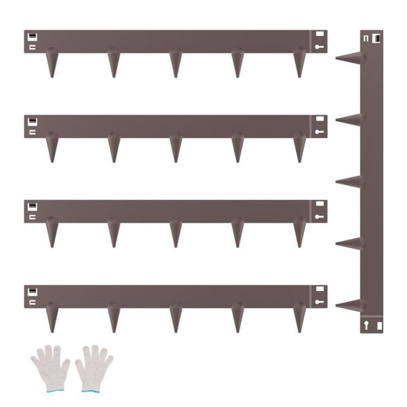 5 Pack 39x3 Inch Bendable Rust Resistant Brown Steel Garden Border Edging Lawn Flower Bed Pathway Divider