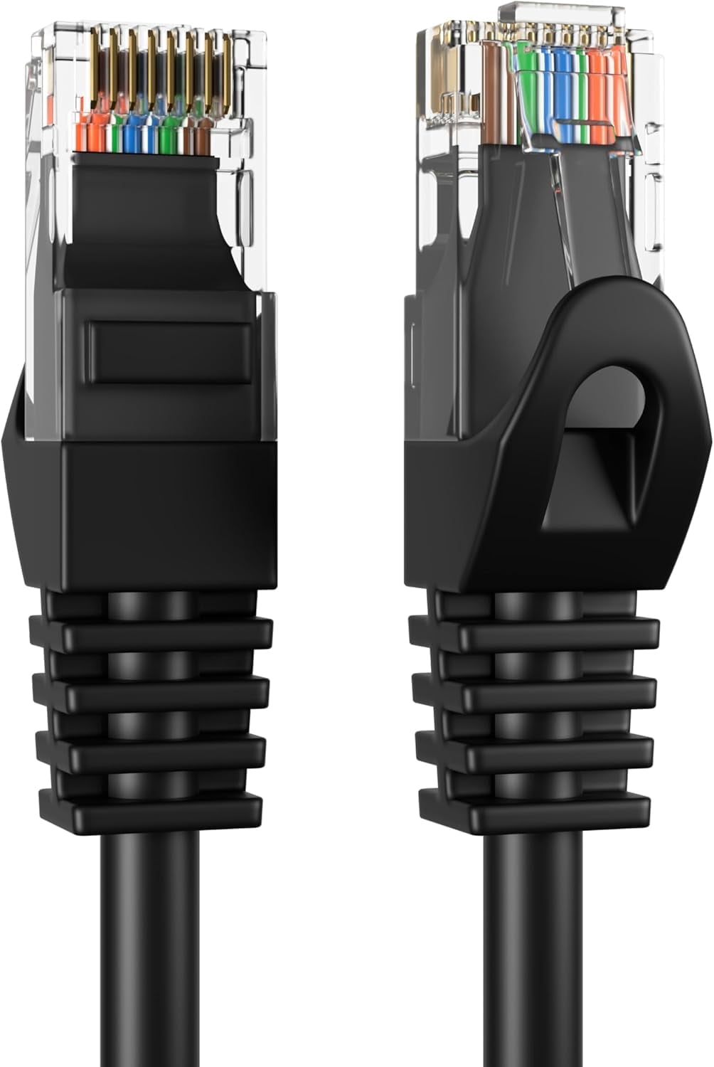 5-Pack- 3FT Black Cat5e Network Ethernet Patch Cable, 350Mhz Internet ...