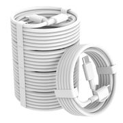 KOBILAR 5-Pack, 3.3 ft USB C to C Cable with iPhone, Samsung Galaxy Cable, White