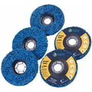 5-Pack 4.5-Inch Strip Clean Discs for Angle Grinder - Blue, 7/8" Arbor - Efficient Paint, Rust, and Oxidation Removal - Ideal for Sanding and Welding