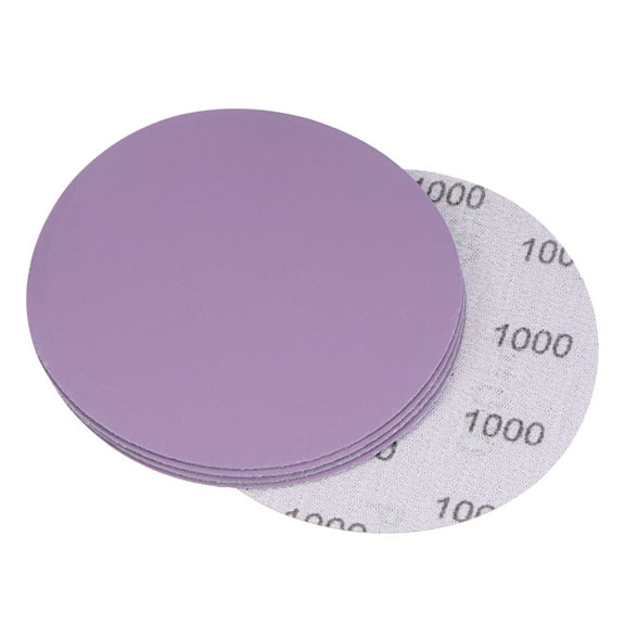 5 Pack 4-Inch Purple Sanding Discs 1000 Grits Hook & Loop Professional Aluminum Oxide Sandpaper