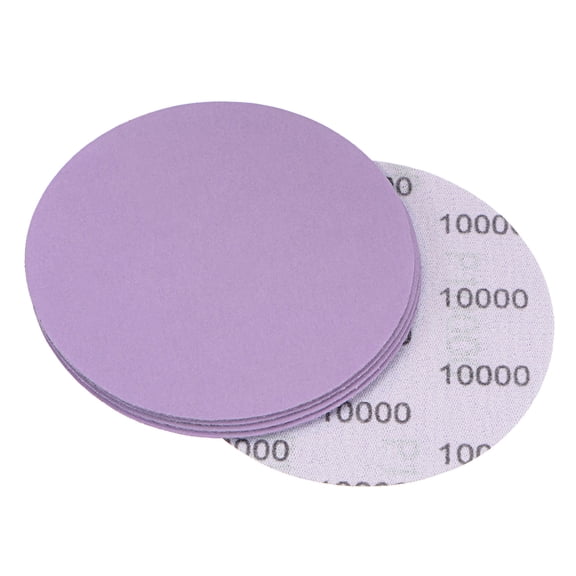 5 Pack 4-Inch Purple Sanding Discs 10000 Grits Hook & Loop Professional Aluminum Oxide Sandpaper