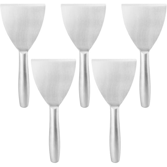 CATPAN 5 Pack 4 Inch Putty Knife Scraper, Putty Knife Set, Stainless Steel Putty Knife, Wallpaper Scraper Paint Scraper Tool for Spreading Drywall Spackle, Plasterboard Mud, Scraping Paint