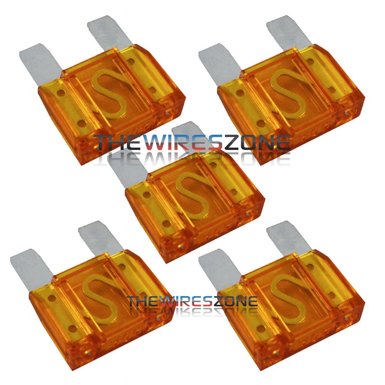 5-Pack 60A Maxi Blade Fuses For Car, RV, Or Boat Audio Systems – Large Blade Style, Reliable Protection