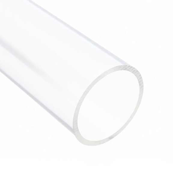5-Pack 4mm OD 3mm ID Clear Acrylic Plastic Tube Pipe 250mm Long for Hobby DIY