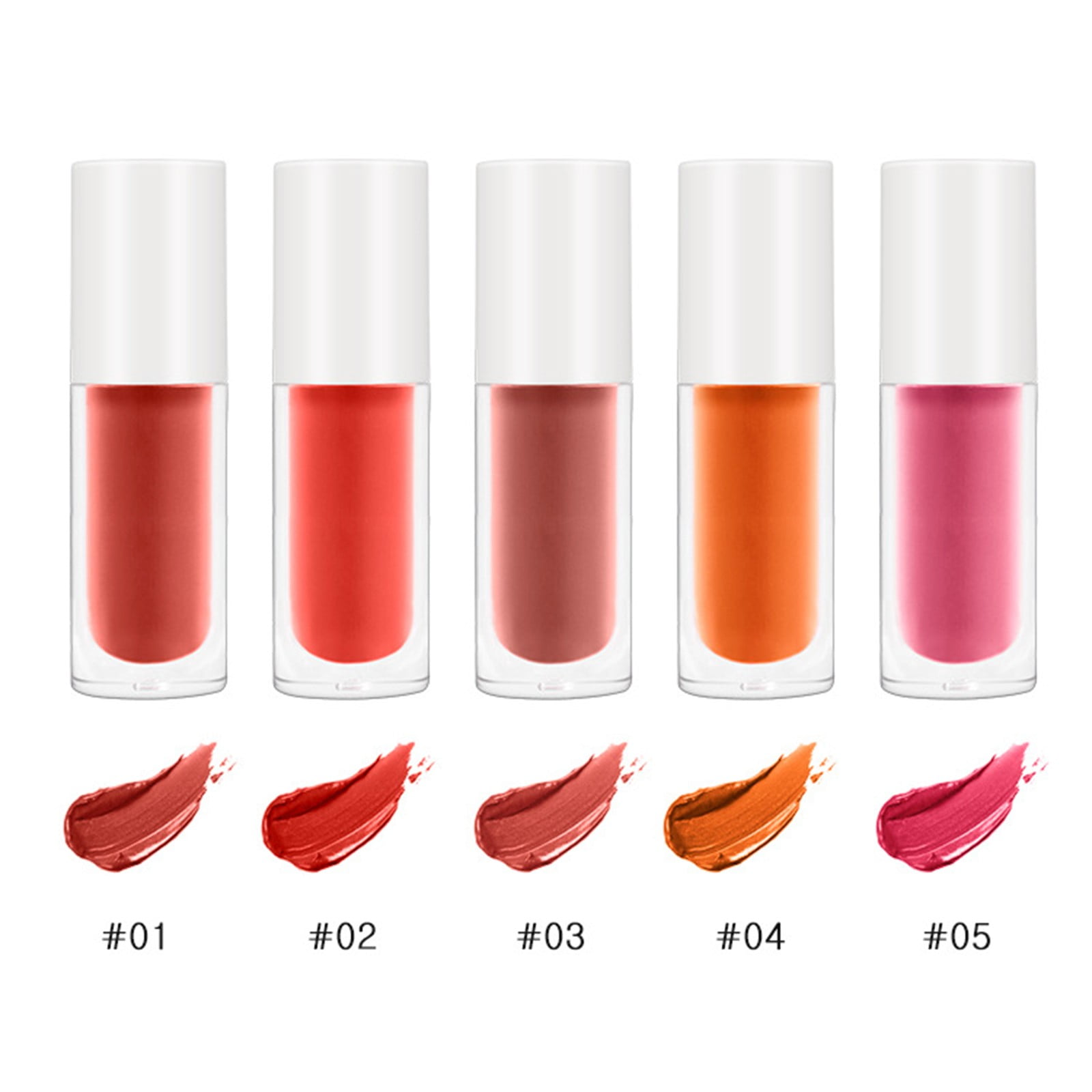 5 Pack 5 Colors Blushs Lip And Cheek Use Foreign Trade Monochrome