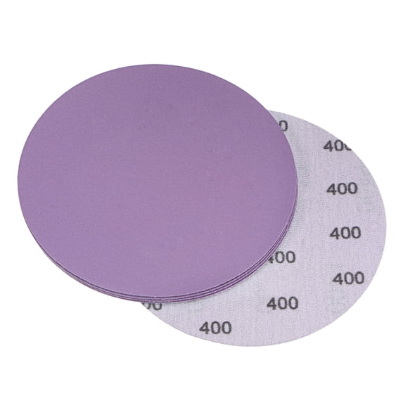 5 Pack 5-Inch Purple Sanding Discs 400 Grits Hook & Loop Professional Aluminum Oxide Sandpaper