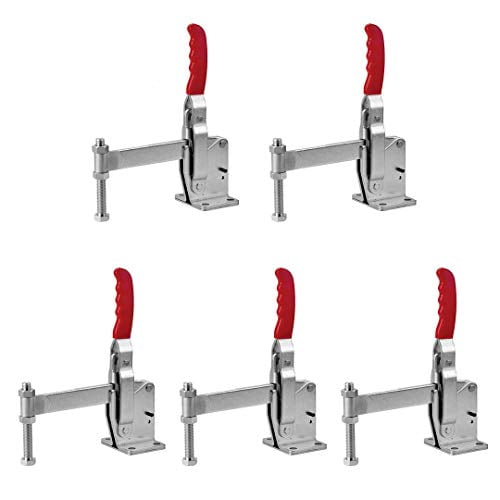 (5-Pack) 500LB U-BAR FLG BASE VERTICAL HOLD-DOWN CLAMP STAINLESS STEEL