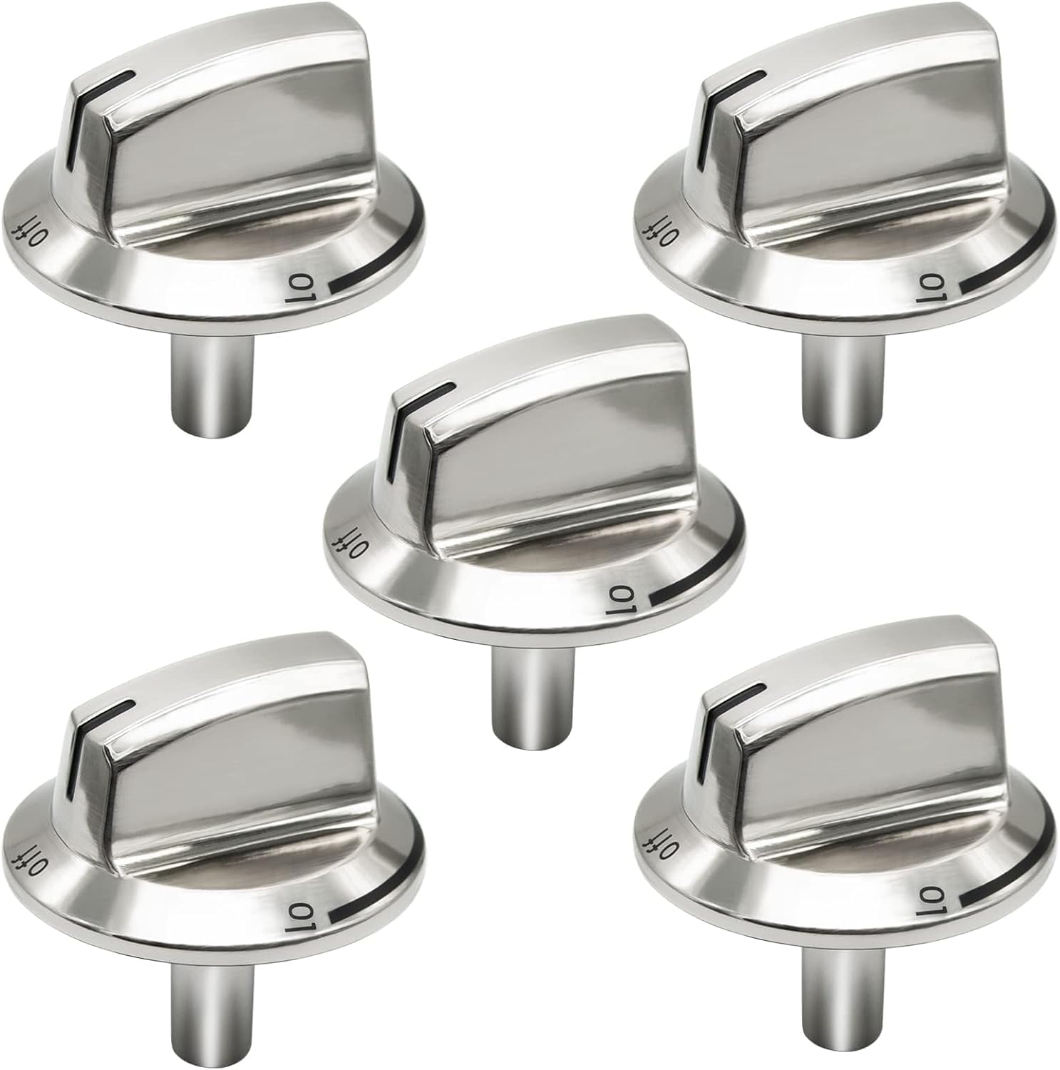 5 Pack 5304525746 Cooktop Knobs Gas Stove Knobs, Compatible with