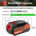 thumbnail image 1 of 5 Pack 6.0Ah Replacement For Black Decker 20V Lithium MAX Battery 20Volt Li-Ion LBXR20, 1 of 5