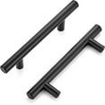 5 Pack 6'' Pulls Matte Black Stainless Steel Kitchen Drawer