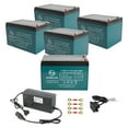 thumbnail image 1 of 5 Pack 6-DZM-12 12V 12Ah Sealed Lead Acid Rechargeable Battery + 60V Battery ch + Charging Port for Electric Bikes, Scooters, Go Karts, ATVs, Dirt Bikes - Maintenance-Free, Ready to Use, 1 of 9