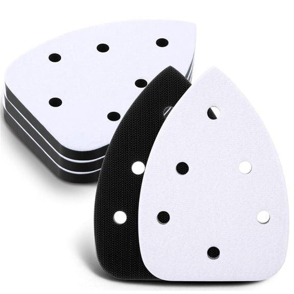 Liyquint 5 pack 6 hole sanding interface pad, hook and loop cushion for Ryobi detail sander, Increasing Flexibility & Balancing Pressure, Sanding Accessories