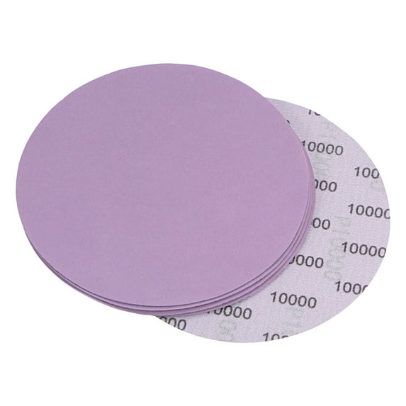 5 Pack 6-Inch Purple Sanding Discs 10000 Grits Hook & Loop Professional Aluminum Oxide Sandpaper