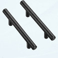 thumbnail image 1 of 5 Pack 6 inch Cabinet Pulls Matte Black Stainless Steel Kitchen Cupboard Handles Cabinet Handles 3.75” Hole Center, 1 of 5