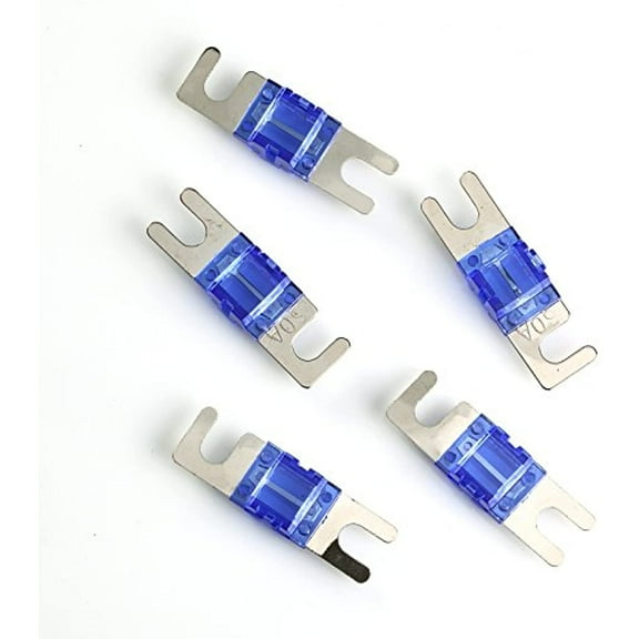 5 Pack 60 Amp Mini Anl Fuse Fuses Nickel Plated Afs