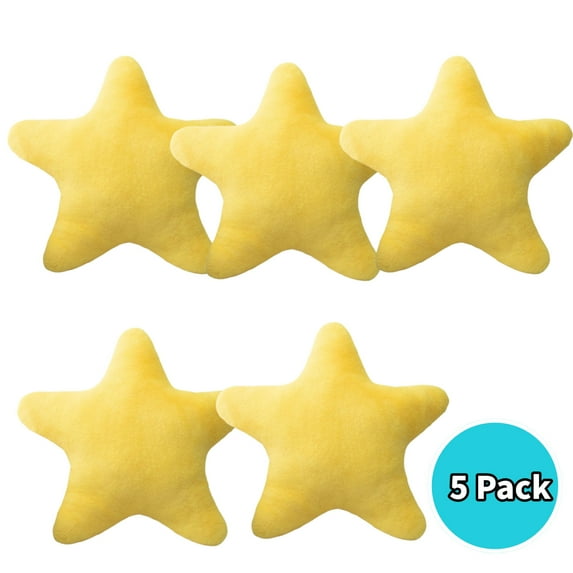 5 Pack 7.09" Star Throw Pillow Toys Stuffed Star Shaped Pillow Soft Cute Throw Pillows Plush Cushion for Bedroom Sofa Living Room Birthday Gift for Kids, Girls, Boys(Yellow)