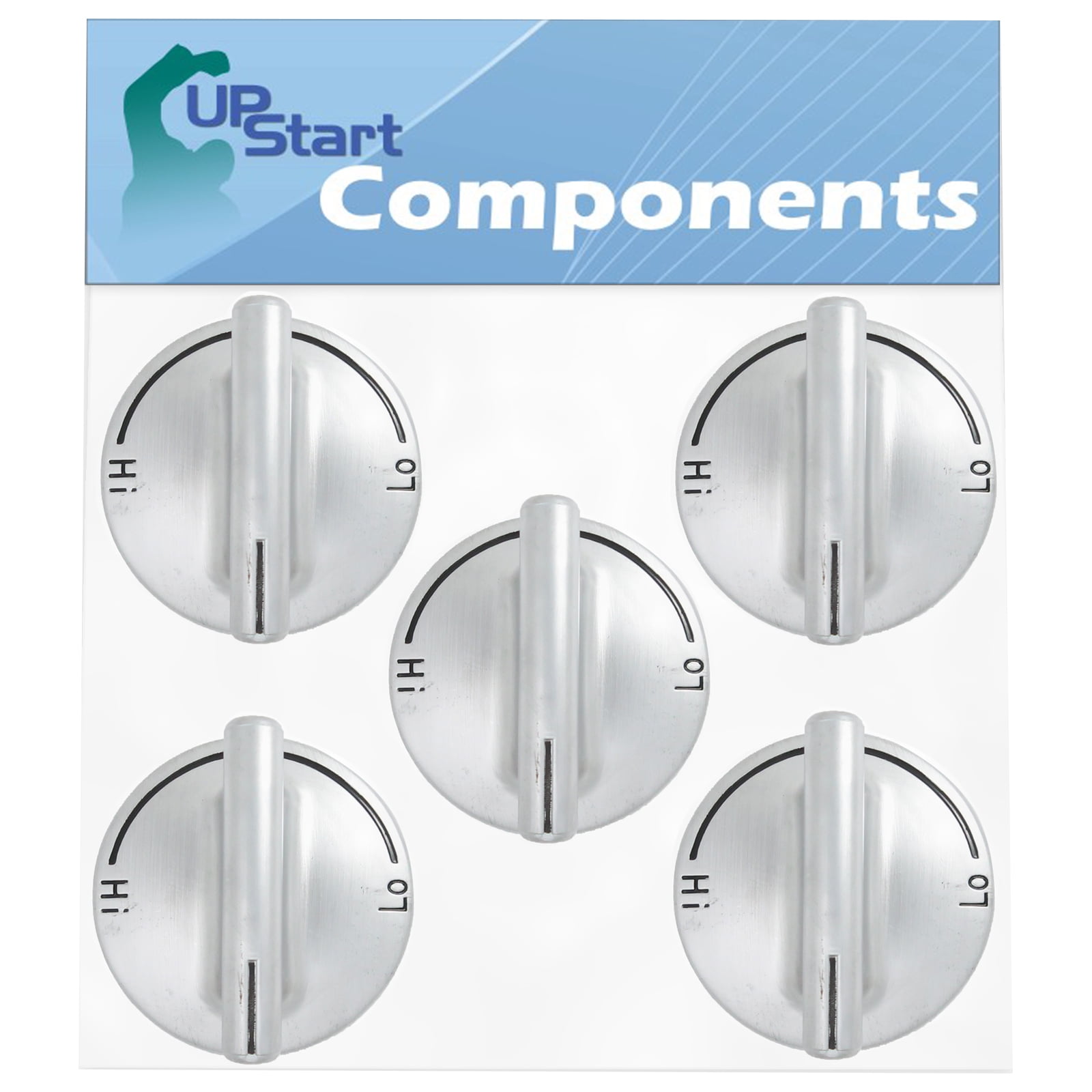 5 Pack 74007733 Gas Range Cooktop Burner Knob Replacement for Jenn Air Jgc8536ads, Jenn Air Jgd8430ads, Jenn Air Jgc8430bds, Jenn Air Jgd8430adb, Jenn Air Jgc8536adb, Jenn Air Jgc8430bdb, Jgc8536adw