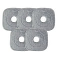 thumbnail image 1 of 5 Pack 8.66 Inch Square Microfiber Mop Pad Flat Mop Pads Replacement Mop Replacement Pads for Square Spin Mop and Bucket Gray, 1 of 11