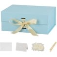 thumbnail image 1 of 5 Pack 9.5X7X4 Inch Blue Magnetic Gift Box with Lid Small Gift Box with Shredded Paper Foldable Boxes with Ribbon for Presents、Anniversary Gifts、Bridesmaid Proposal 、Wedding party, 1 of 13