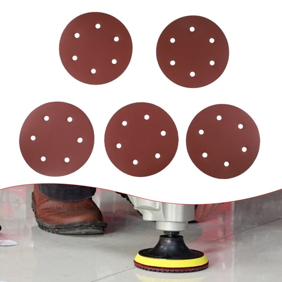5 Pack 9 Inch Sanding Discs 225mm 6 Hole Design, 40-2000 Grit Aluminum ...