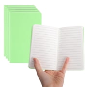 5 Pack A6 Notebook, A6 Journal Mini Notebook Pocket Kraft Memo Notepads Wide Ruled Lined Sketchbook Small 3.5x5.5 Inch 30 Sheets for Men Women Office Supplies Travelers,Light Green