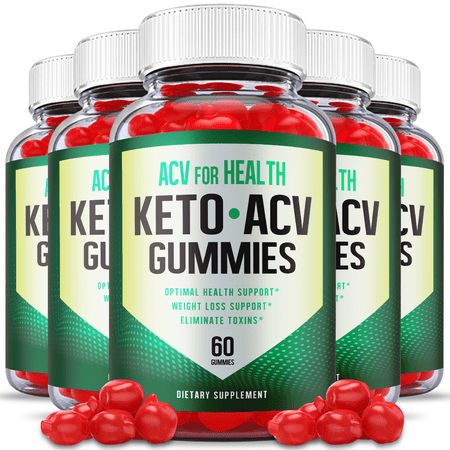 (5 Pack) ACV For Health Keto Gummies Vegan Apple Cider Vinegar Weight Loss 300 Gummies