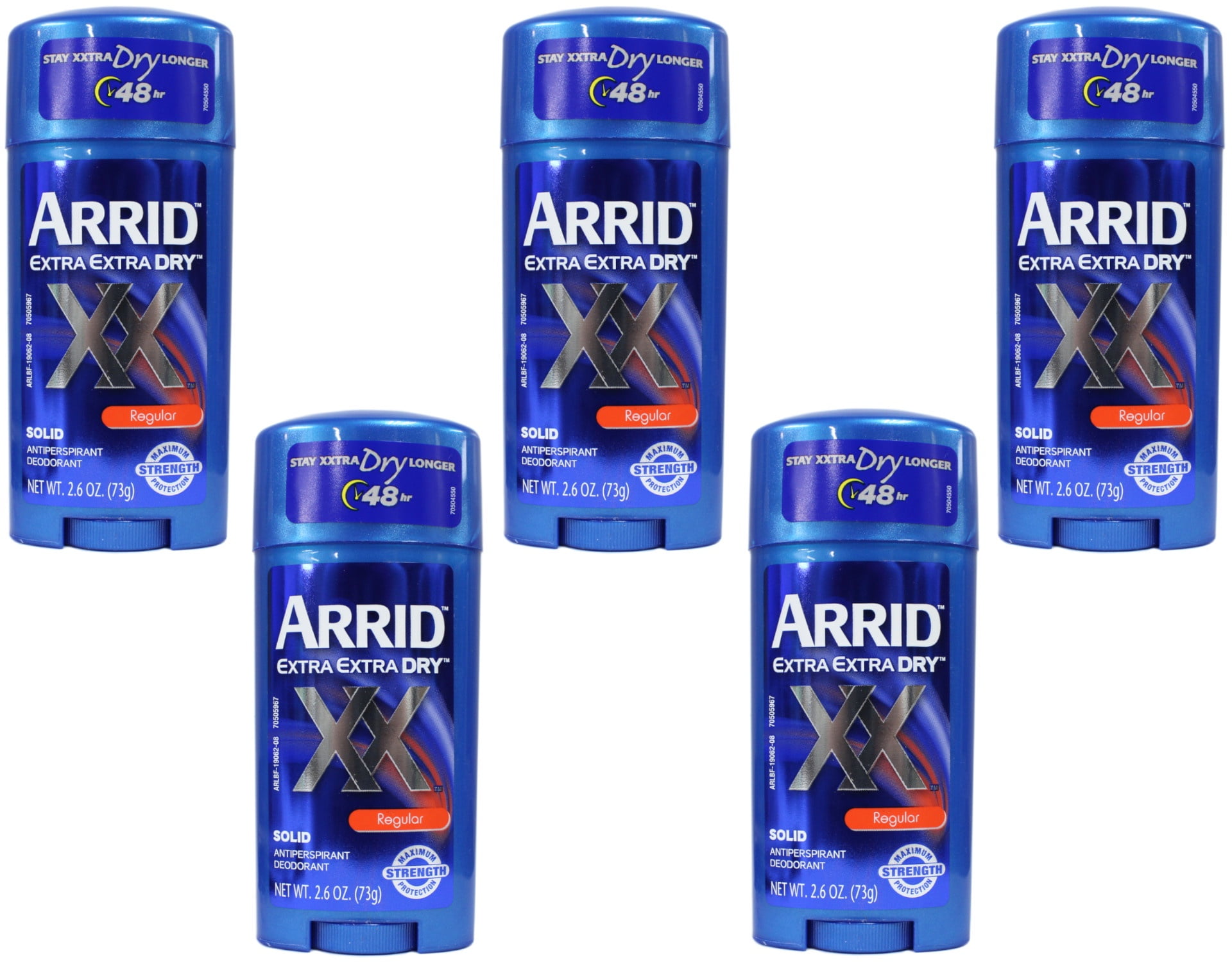 5 Pack - ARRID XX Anti-Perspirant Deodorant Solid Regular 2.70 oz Each
