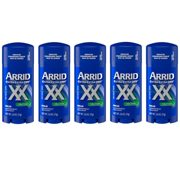 5 Pack - Arrid Extra Extra Dry Antiperspirant & Deodorant Solid, Ultra Fresh - 2.6 Oz