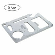 5 Pack ASR Outdoor 11 in 1 Multi Function Credit Card Sized Tool