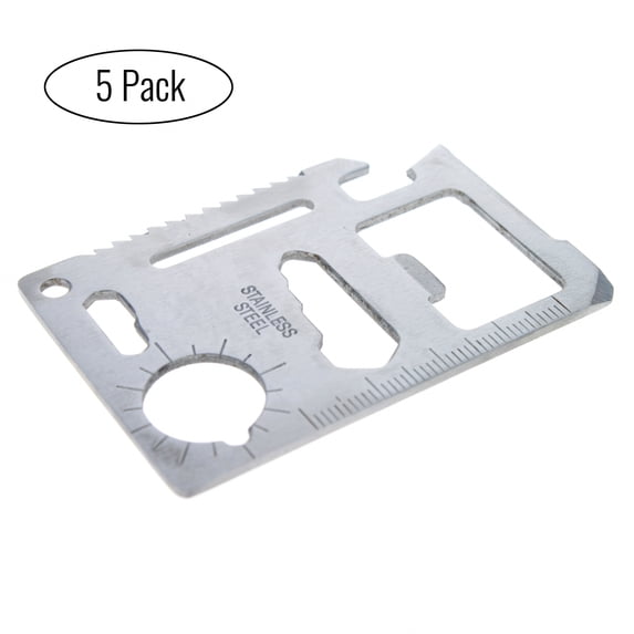 5 Pack ASR Outdoor 11 in 1 Multi Function Credit Card Sized Tool