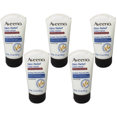 5 Pack - AVEENO Active Naturals Intense Relief Hand Cream 3.50 oz Each