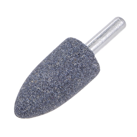 5 Pack Abrasive Mounted Stone 1/4" Shank 0.8" Dia Conical Corundum Grinding Head for Rotary Tool