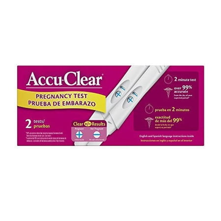 5 Pack - Accu-Clear Early Pregnancy Test Sticks 2 Each