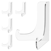 Plate Stands For Display,5pcs Acrylic Plate Stand The Transparent Easel Stand Is Suitable For Cards, Photo Frames, Magazines, Books, Large Size / 4.5 Inches Book Display Stand