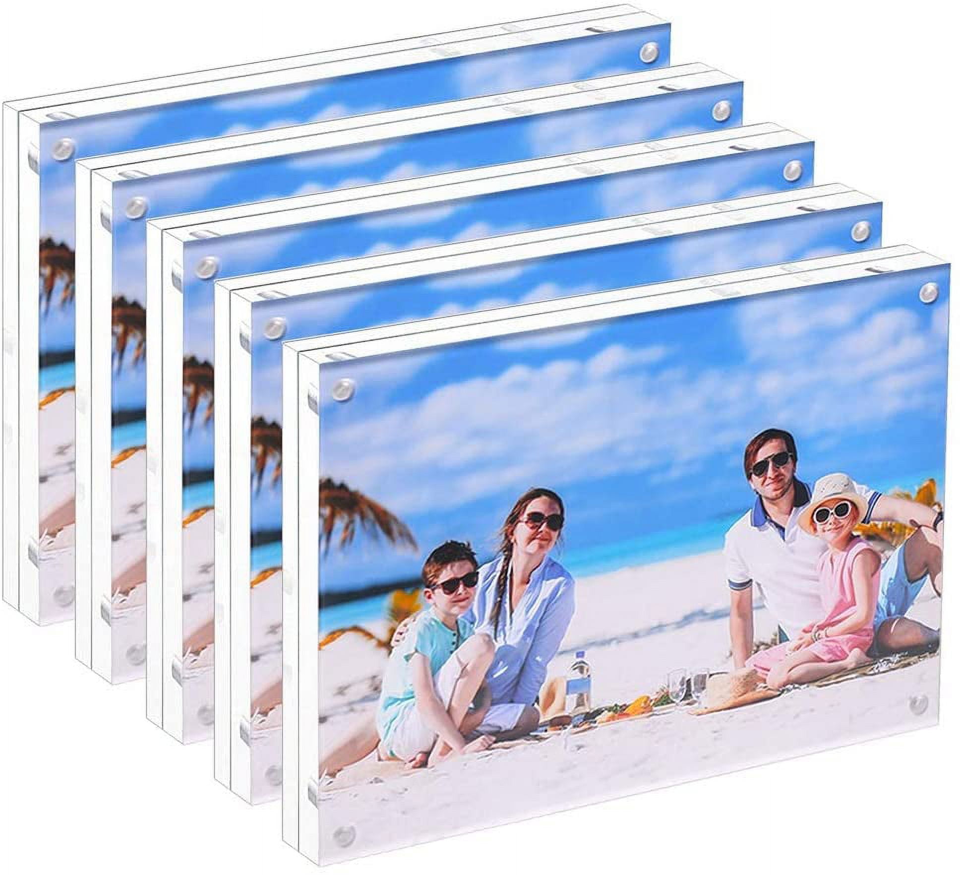 5 Pack Acrylic Picture Frame 5x7 Clear Double Sided Picture
