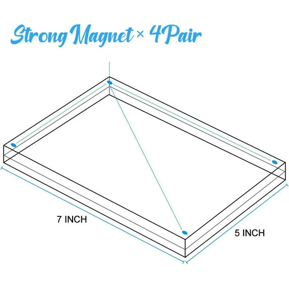 5 Pack Acrylic Picture Frame 5x7 Clear Double Sided Magnetic Photo Frame - Desktop Display with Gift Boxes