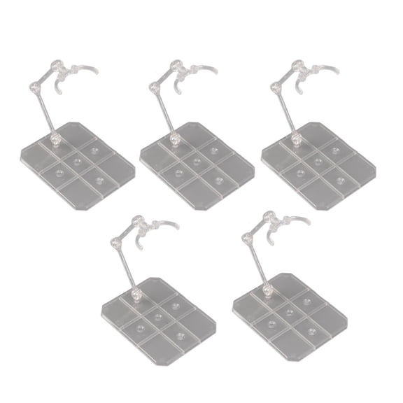 5 Pack Action Figure Display Stand Adjustable Clear Model Bracket Mount Holder Set for Anime Figures