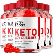 (5 Pack) Activ Boost Keto ACV Gummies, Activ Boost Keto Gummies 1000MG, Active Boost Apple Cider Vinegar Vitamin B12 Supplement (300 Gummies)