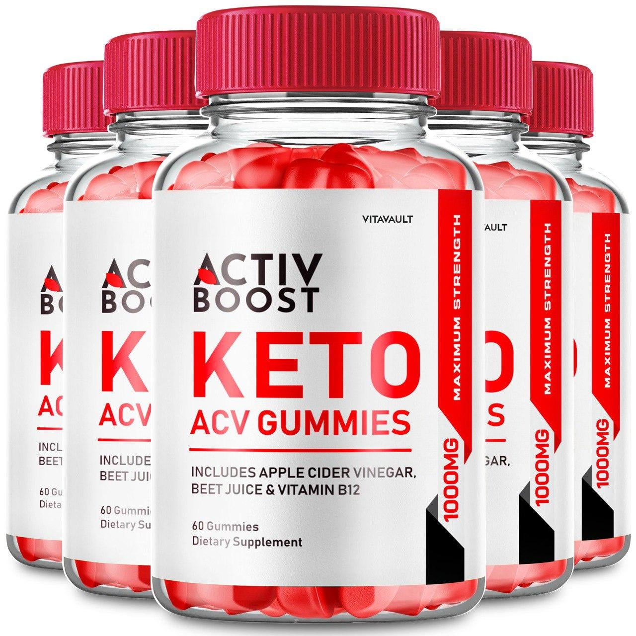 (5 Pack) Activboost Keto ACV Gummies Optimized for Keto Regimen, Advance Weight Loss Support in