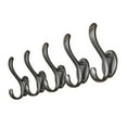 thumbnail image 1 of 5-Pack Adhesive Wall Hooks - No-Drill Stick-On Coat and Towel Hangers for Bathroom, Kitchen, and Entryway - Strong Removable Hooks, Holds Up to 15kg, 1 of 6
